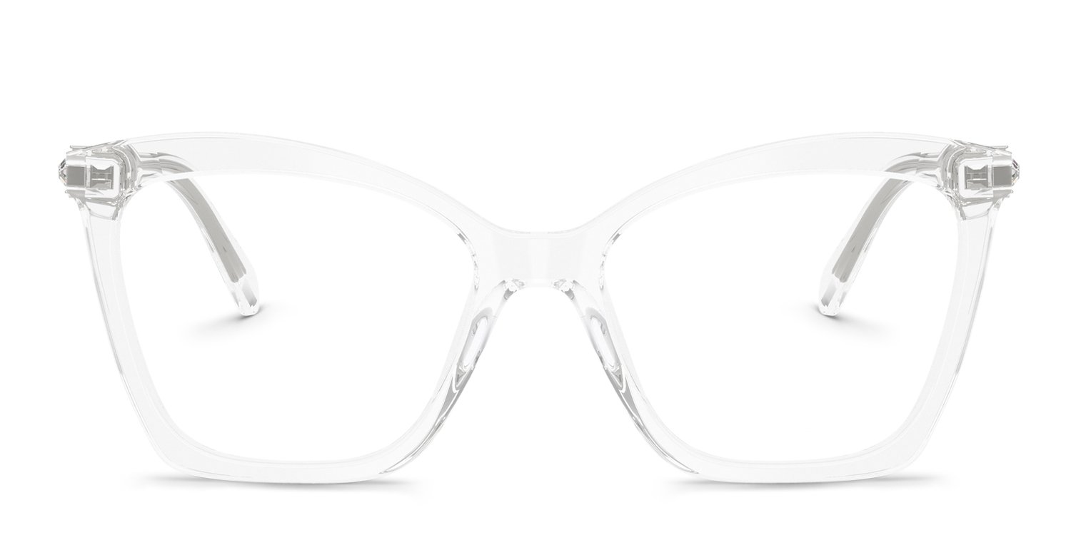 Swarovski White Metal & Plastic Glasses Women\'s (Frames) Swarovski SK1006 eyeglasses for women in SILVER main image 4