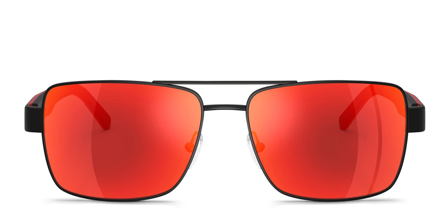 Ferrari Scuderia FZ5005 black frame with dark red lenses. Lenses