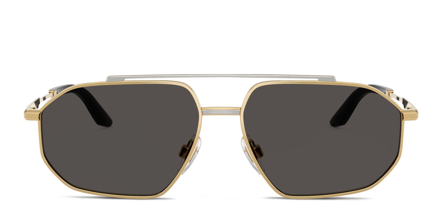 Dolce & Gabbana DG2328 gold , silver frame with dark grey lenses