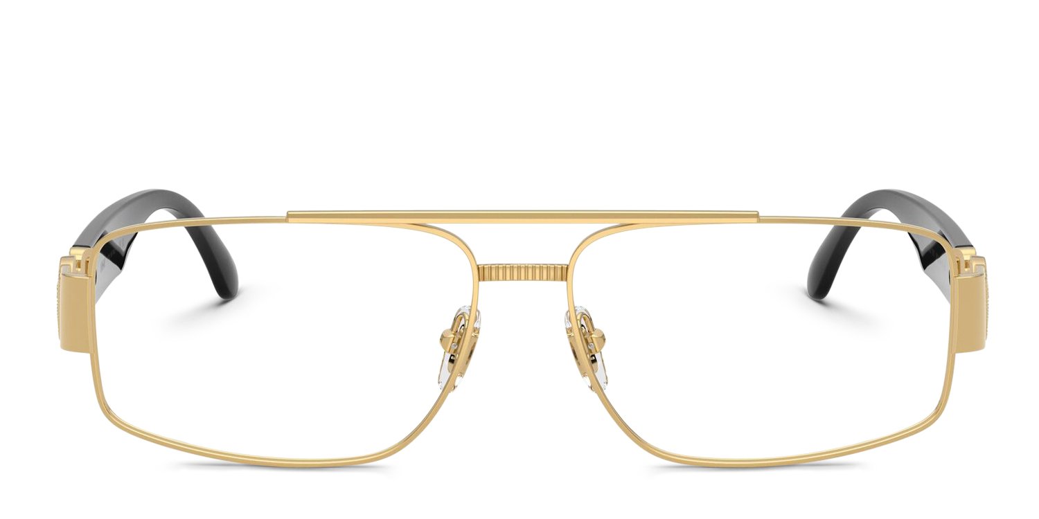 希少 ヴィンテージ Gianni versace 宝石付 度付き眼鏡 Versace VE1317 gold frames