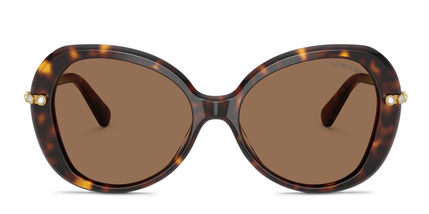 Swarovski Men\'s Tortoiseshell Frame Sunglasses with Dark Lenses Swarovski SK6003 Tortoise Prescription Sunglasses main image 2