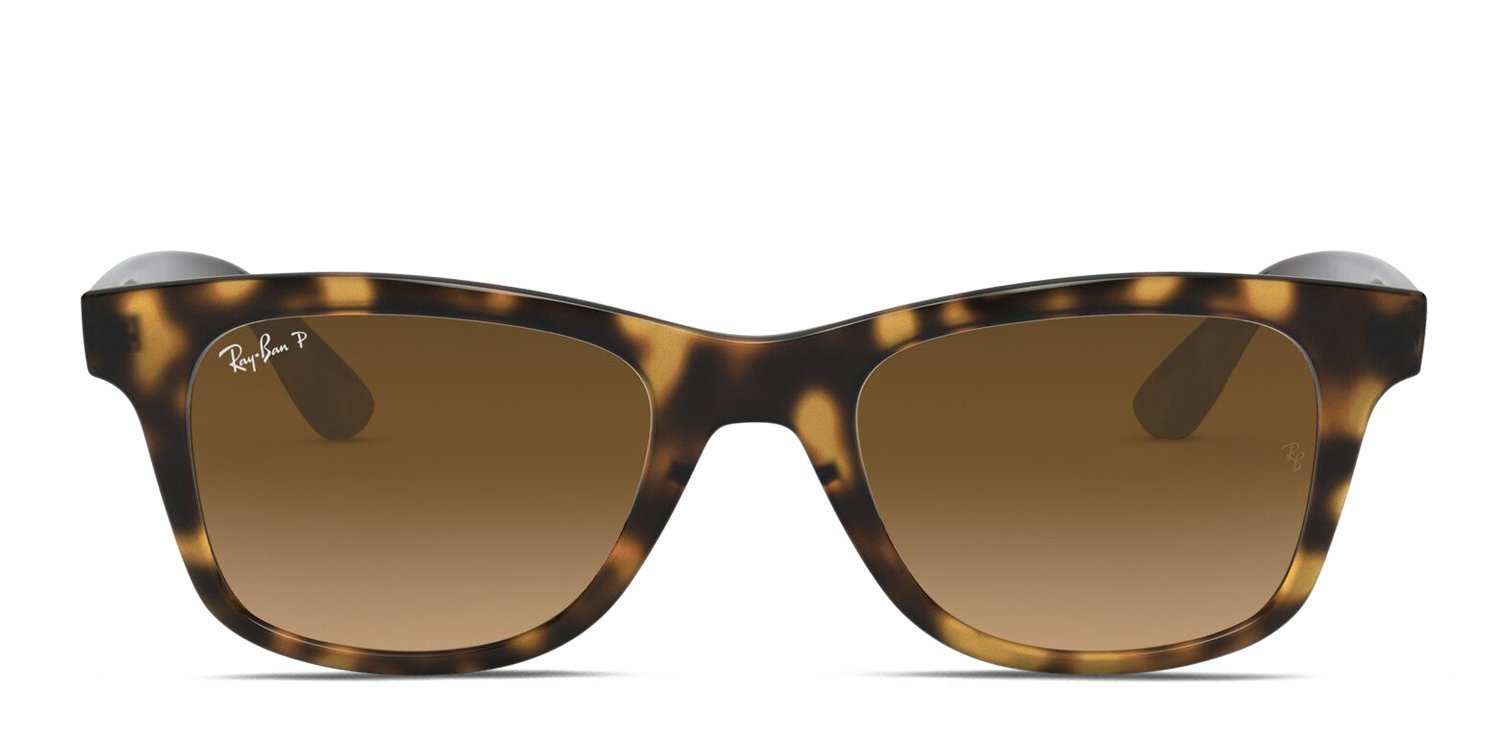 Ray-Ban RB4640 tortoise frame with brown gradient lenses. Lenses