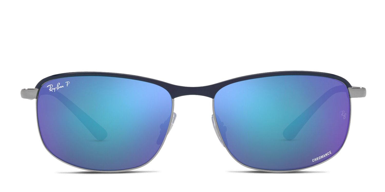 RayBan サングラス RB3671 POLARIZED+ LENSES Sunglasses in Blue On Gunmetal and Grey