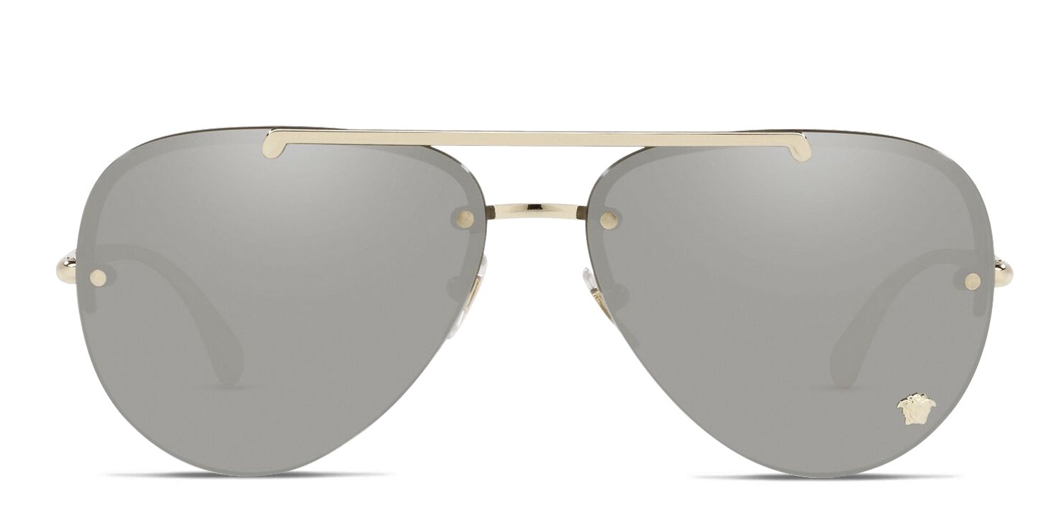 Versace VE2231 gold frame with light grey mirrored silver 