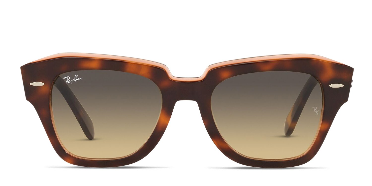 Ray-Ban RB2186 State Street tortoise frame with brown  display picture 3