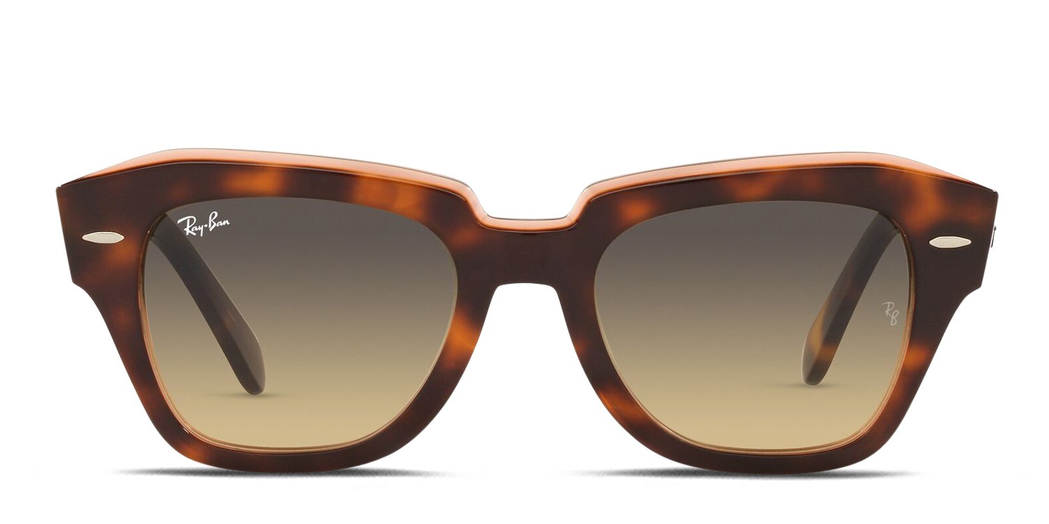 Ray-Ban RB2186 State Street Brown, Tortoise, Pink frame with brown