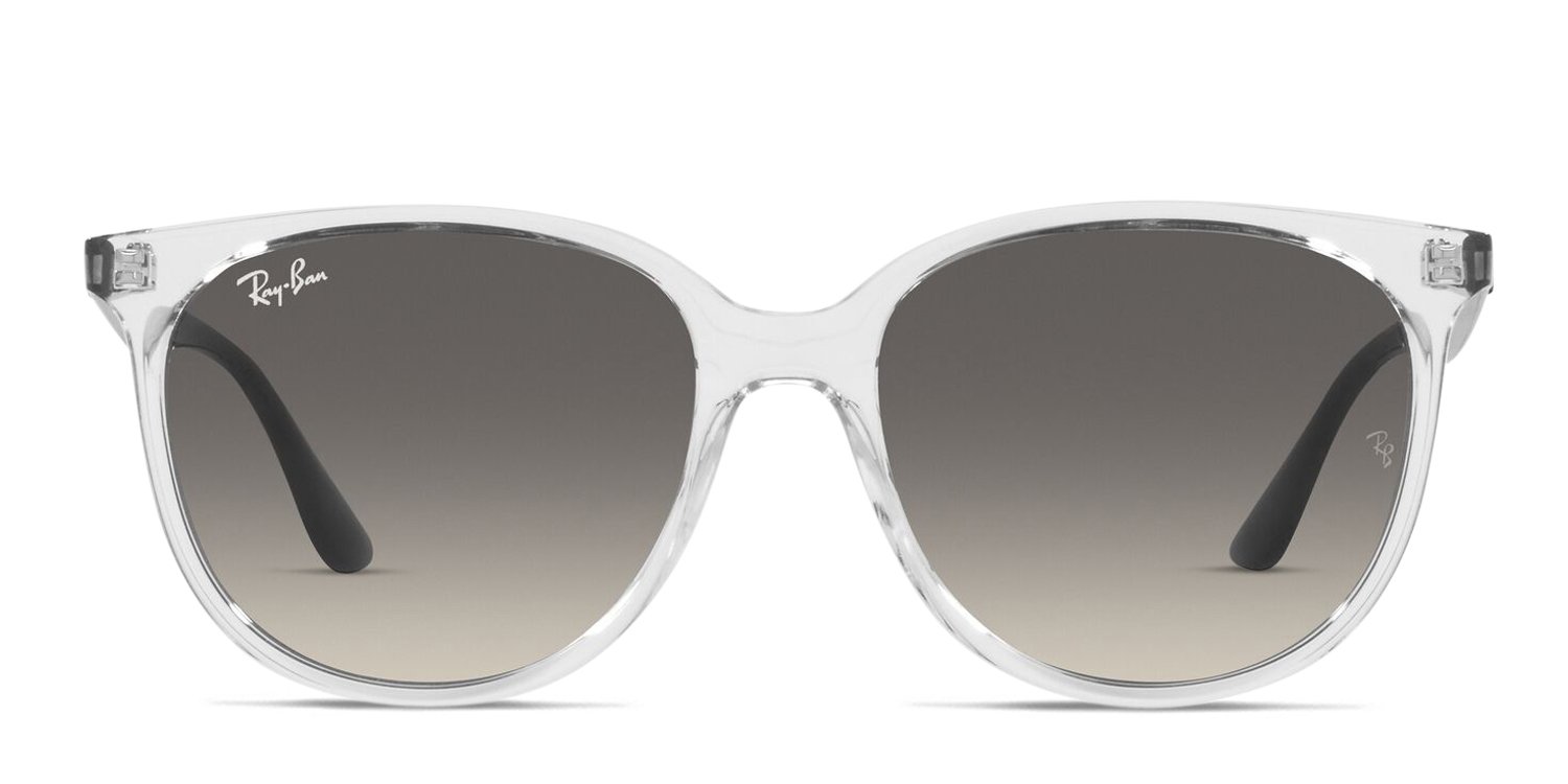 Ray-Ban Women’s Clear Frame Sunglasses with Gray Gradient Lenses - RB4378 Ray-Ban 0RB4378 Sunglasses in Clear/White | Target Optical main image 3