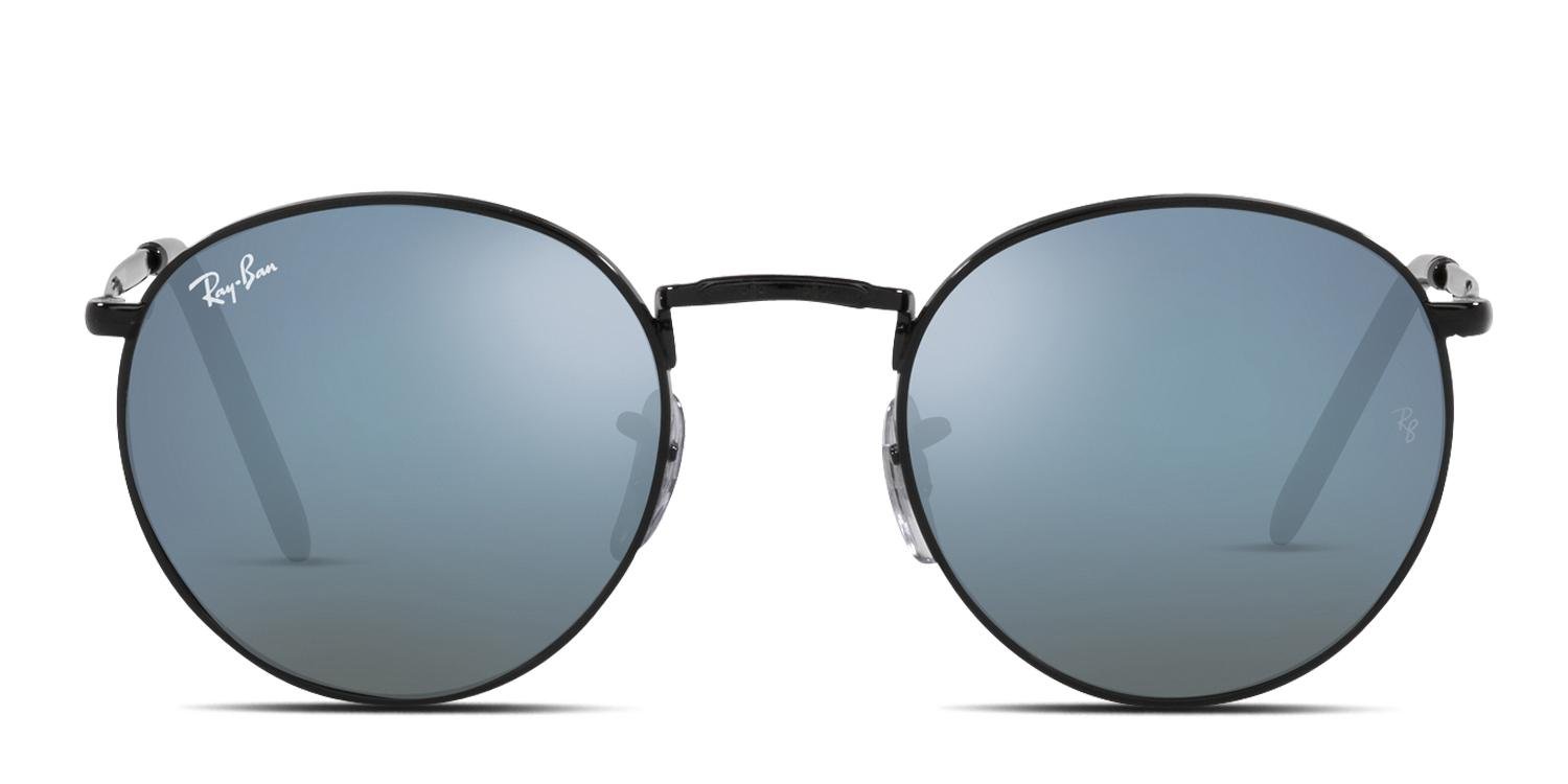 Ray-Ban NEW ROUND RB3637 サングラス Ray-Ban RB3637 New Round Shiny Black, Blue Sunglasses Online