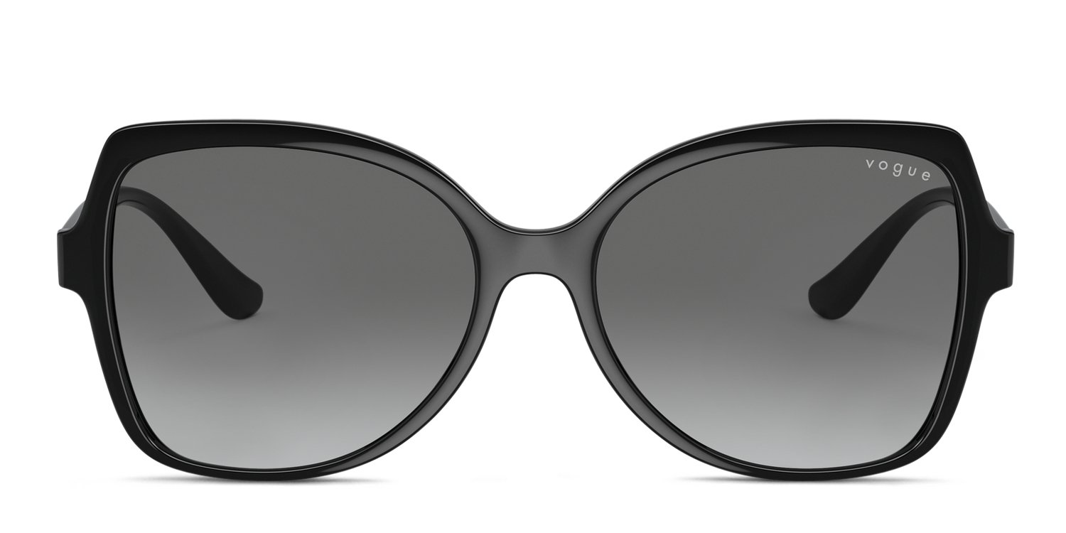 Vogue VO5488S black frame with gradient grey lenses. Lenses
