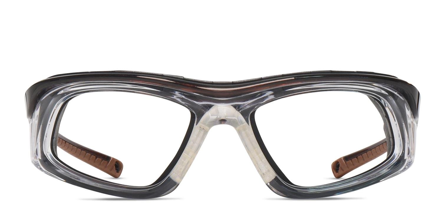 SafeVision SV26 Brown, Clear Prescription Eyeglasses