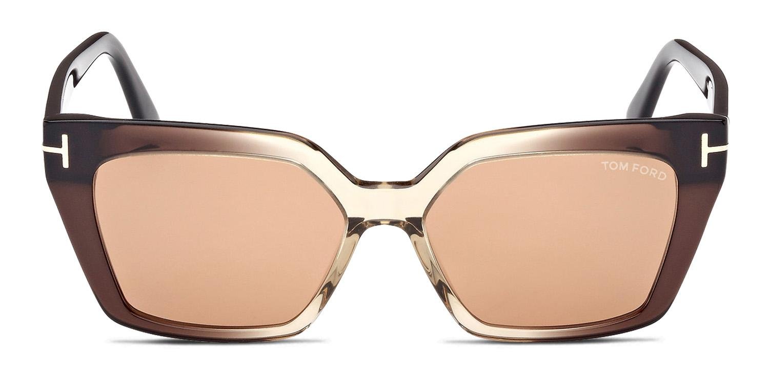 Tom Ford TF1030 Winona Brown, Yellow Prescription Sunglasses display picture 3