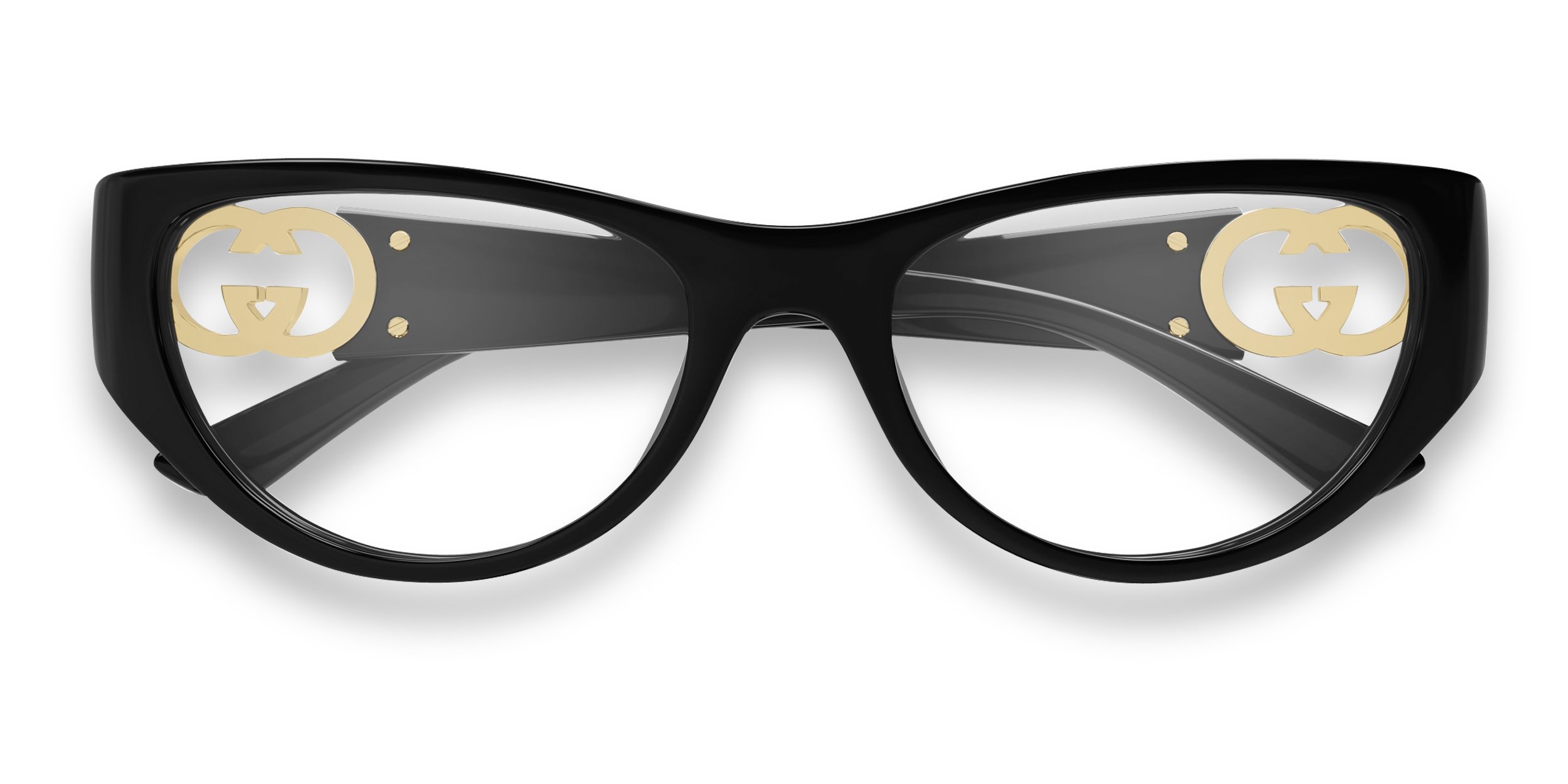 GUCCI 4248F ブラックメガネフレーム 眼鏡メンズ　レディース　度入り Gucci GG1825O Black Prescription Eyeglasses