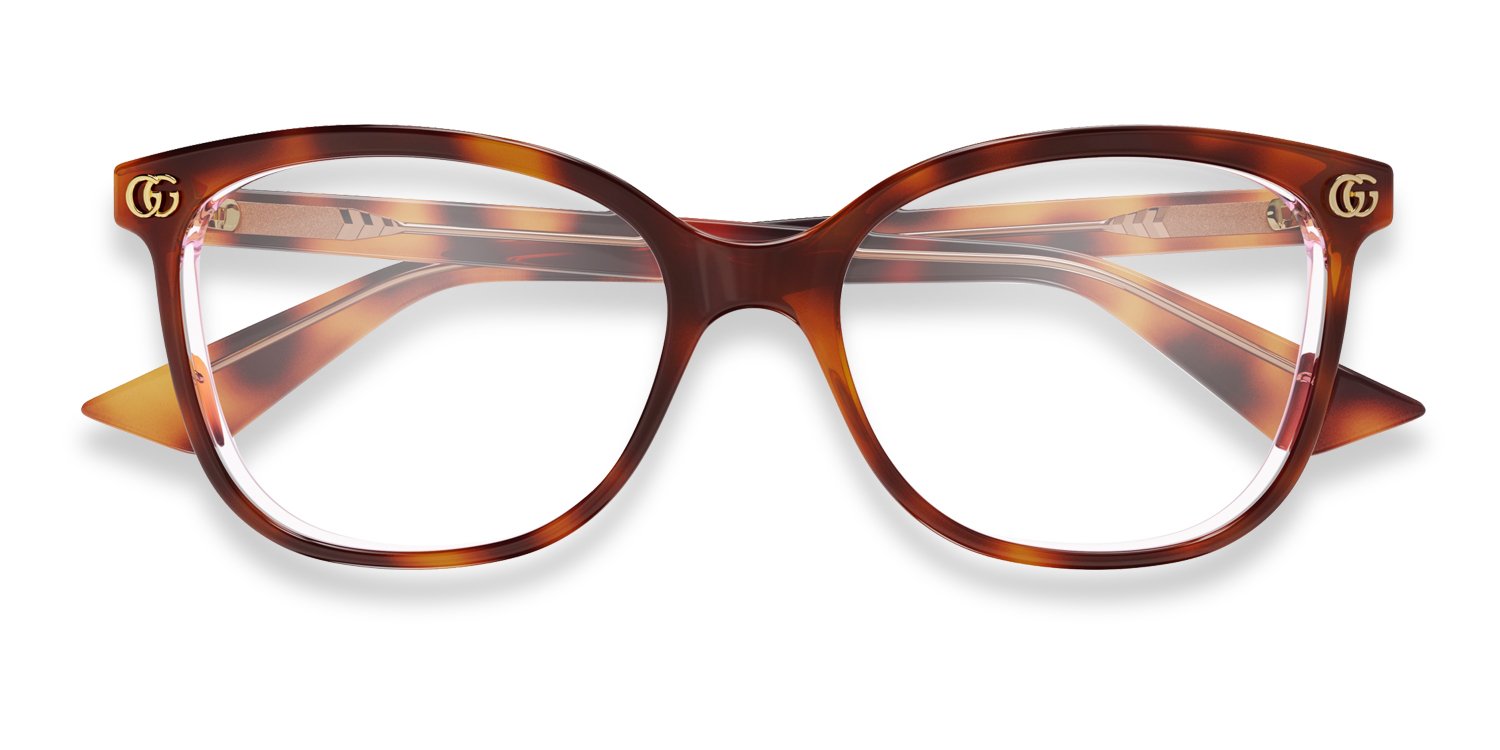 Gucci GG1816O Tortoise, Pink Prescription Eyeglasses