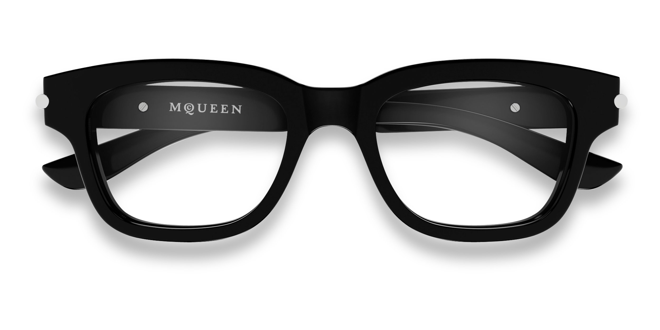 Alexander McQueen AM0497O Shiny Black Prescription Eyeglasses