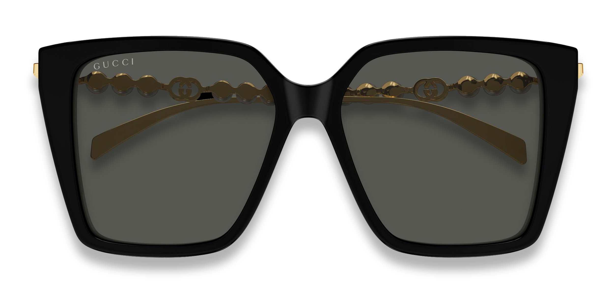 Gucci GG1967S Shiny Black Prescription Sunglasses display picture 1