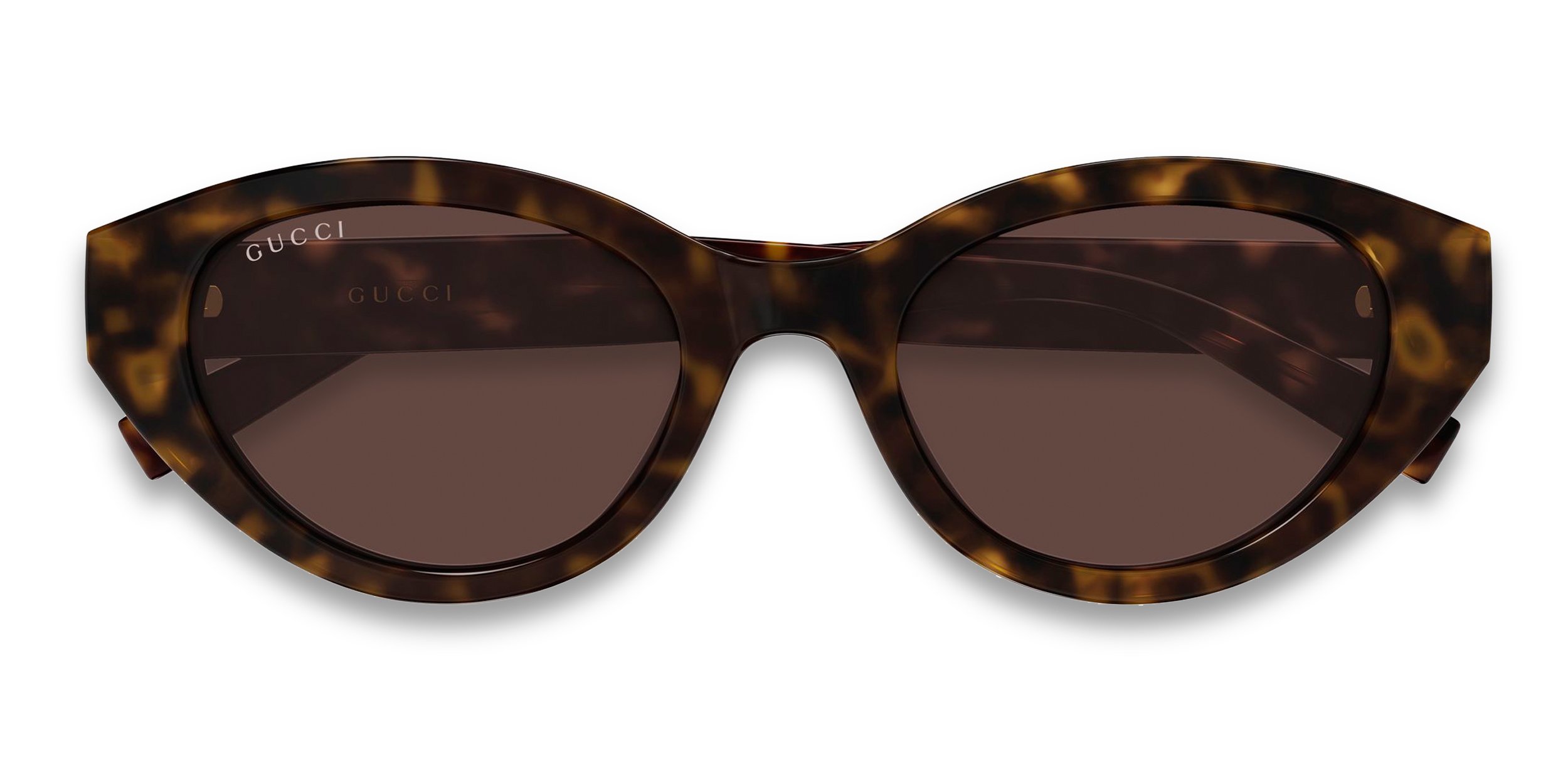 The Gucci GG2105SA is a narrow cat-eye sunglasses frame with 